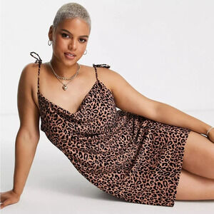 ASOS The Frolic Burnout Cami Velvet Cheetah Print Bodycon Mini Dress
